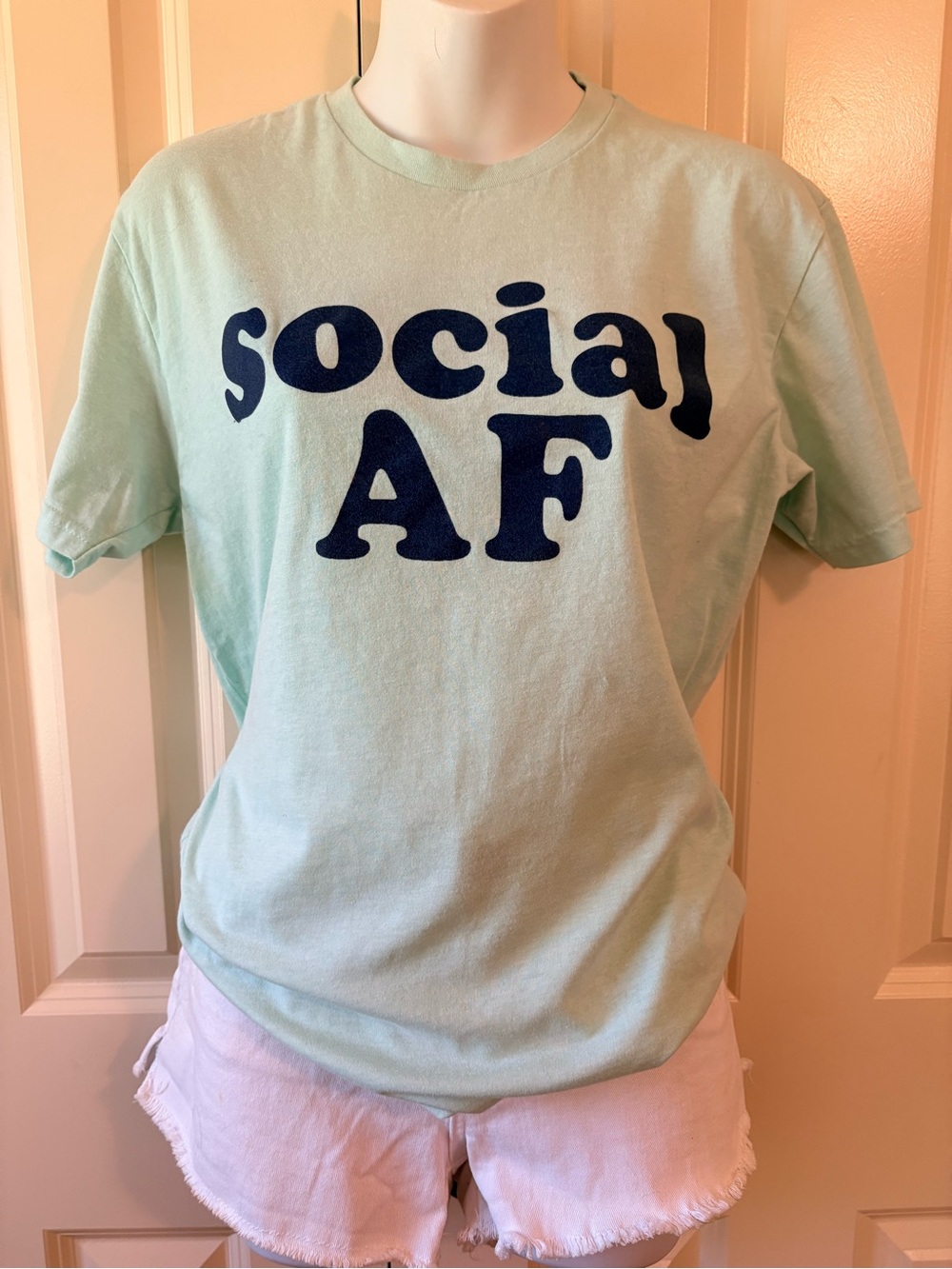 King St. Social AF Mint Graphic Tee, Charleston SC, size M